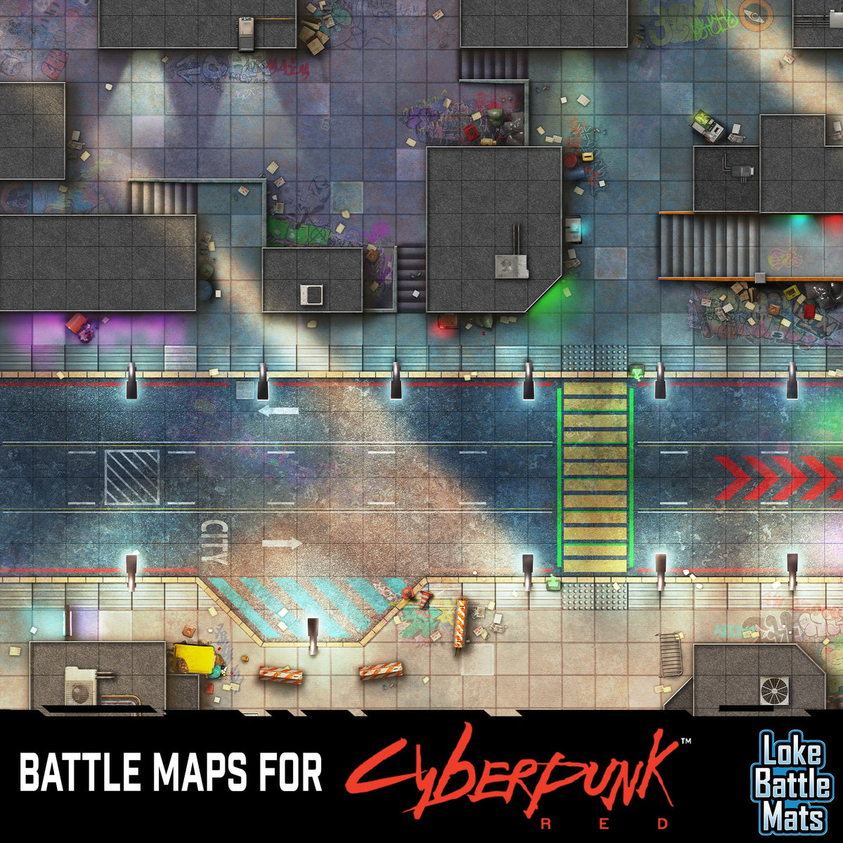 Book of Battle Mats - Official Cyberpunk RED maps, Official maps 