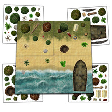 Load image into Gallery viewer, The Terrain Set - Build your Own Battle Maps (2x Book of Battle Mats and reusable scenery decals)