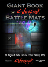 Load image into Gallery viewer, Giant Book of CyberPunk Battle Mats - A3 (12x16)