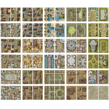 Load image into Gallery viewer, Giant Book of Battle Mats - Streets, Sewers & Cemeteries 17x12"