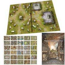 Load image into Gallery viewer, Giant Book of Battle Mats - Streets, Sewers & Cemeteries 17x12"