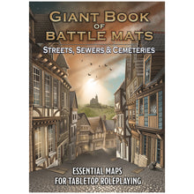 Load image into Gallery viewer, Giant Book of Battle Mats - Streets, Sewers & Cemeteries 17x12"