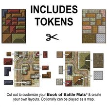 Load image into Gallery viewer, Giant Book of Battle Mats - Streets, Sewers & Cemeteries 17x12"