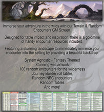 Load image into Gallery viewer, GM Screen - Terrain & Random Encounters