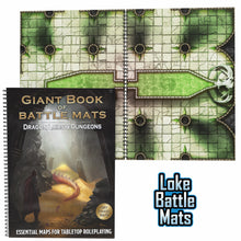 Load image into Gallery viewer, Giant Book of Battle Mats Dragon Lairs & Dungeons (17x12")