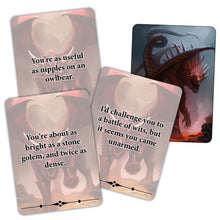 Load image into Gallery viewer, Deck of Many Insults - 100 vicious mocks and spicy put downs