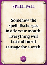 Load image into Gallery viewer, Epic RPG Fails - 100 Cards to roleplay those DnD Disasters! Pre order to ship in March