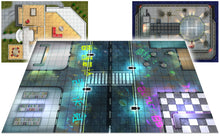 Load image into Gallery viewer, Giant Book of CyberPunk Battle Mats - A3 (12x16)