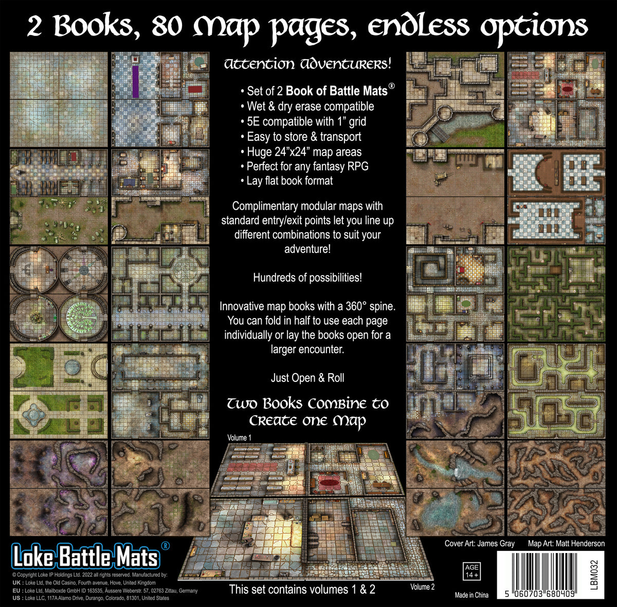 Castles, Crypts and Caverns Books of Battle Mats – Loke BattleMats