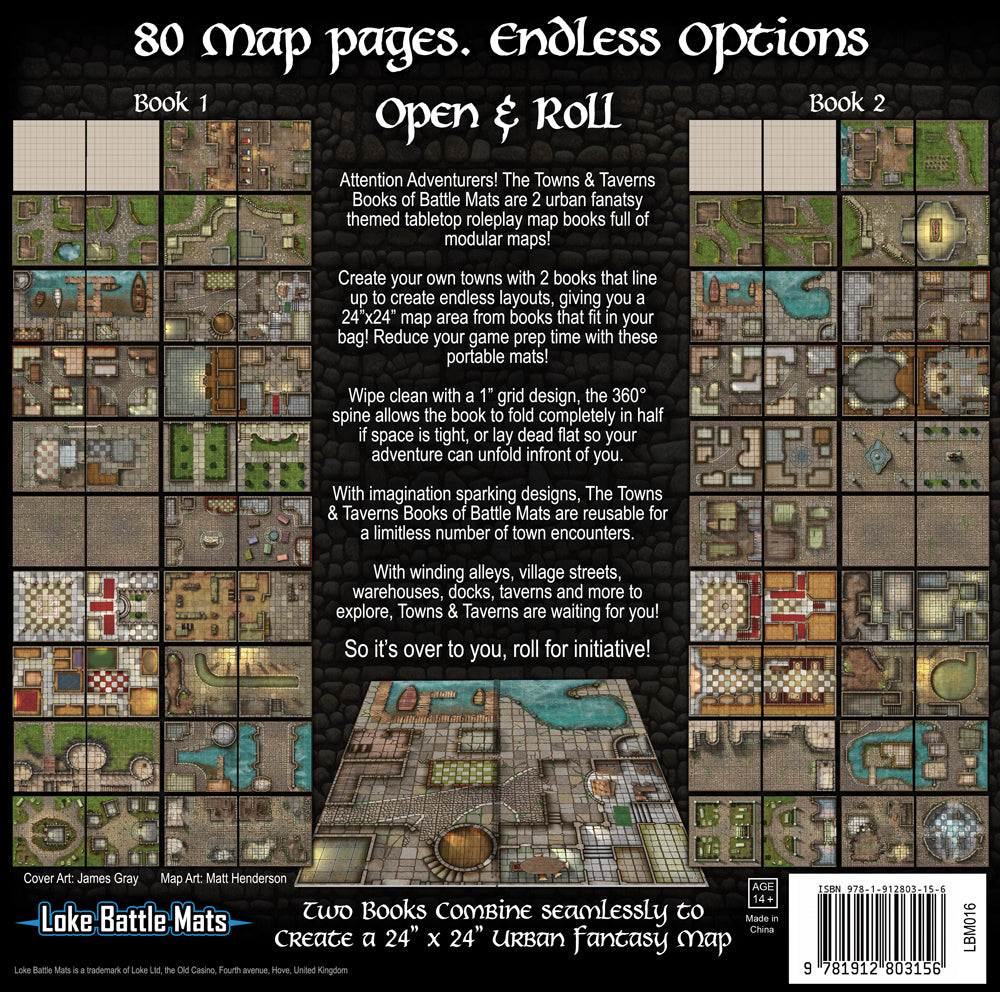 Towns & Taverns Books of Battle Mats – Loke BattleMats