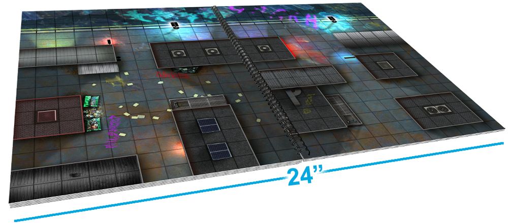 Giant Book of CyberPunk Battle Mats - A3 (12x16) – Loke BattleMats