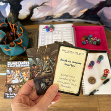 Load image into Gallery viewer, Dumb Dares &amp; Silly Side Quests – The In Character Game for your RPG Party Pre Order ships August
