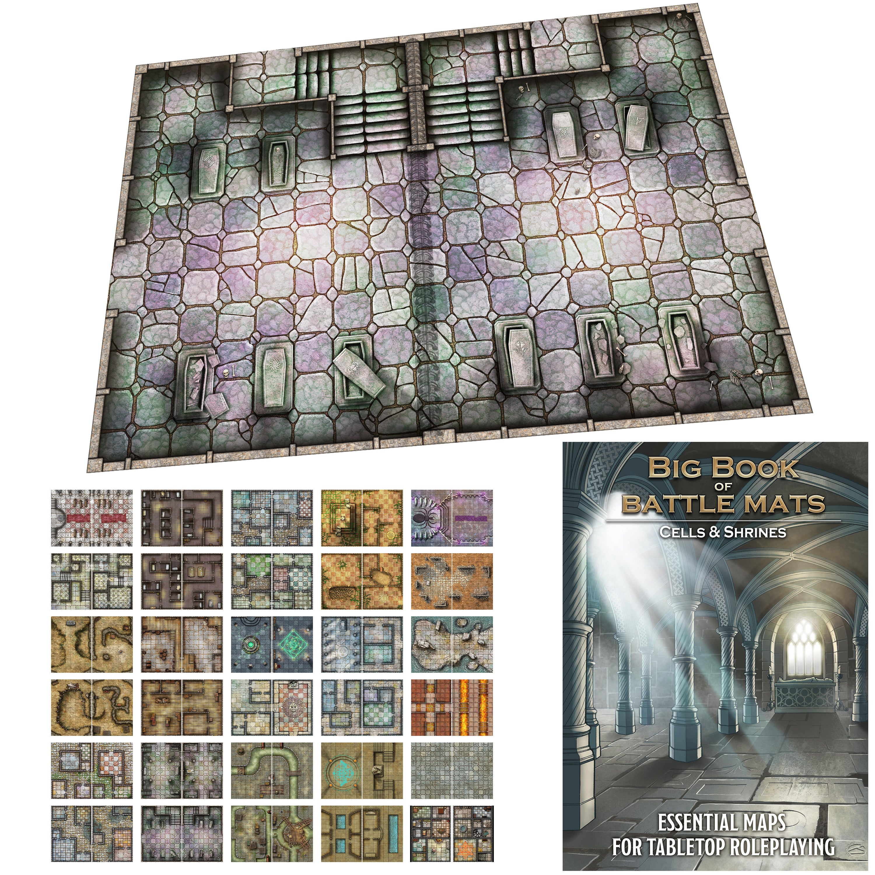 Big Book of Battle Mats - Cells & Shrines 12x9