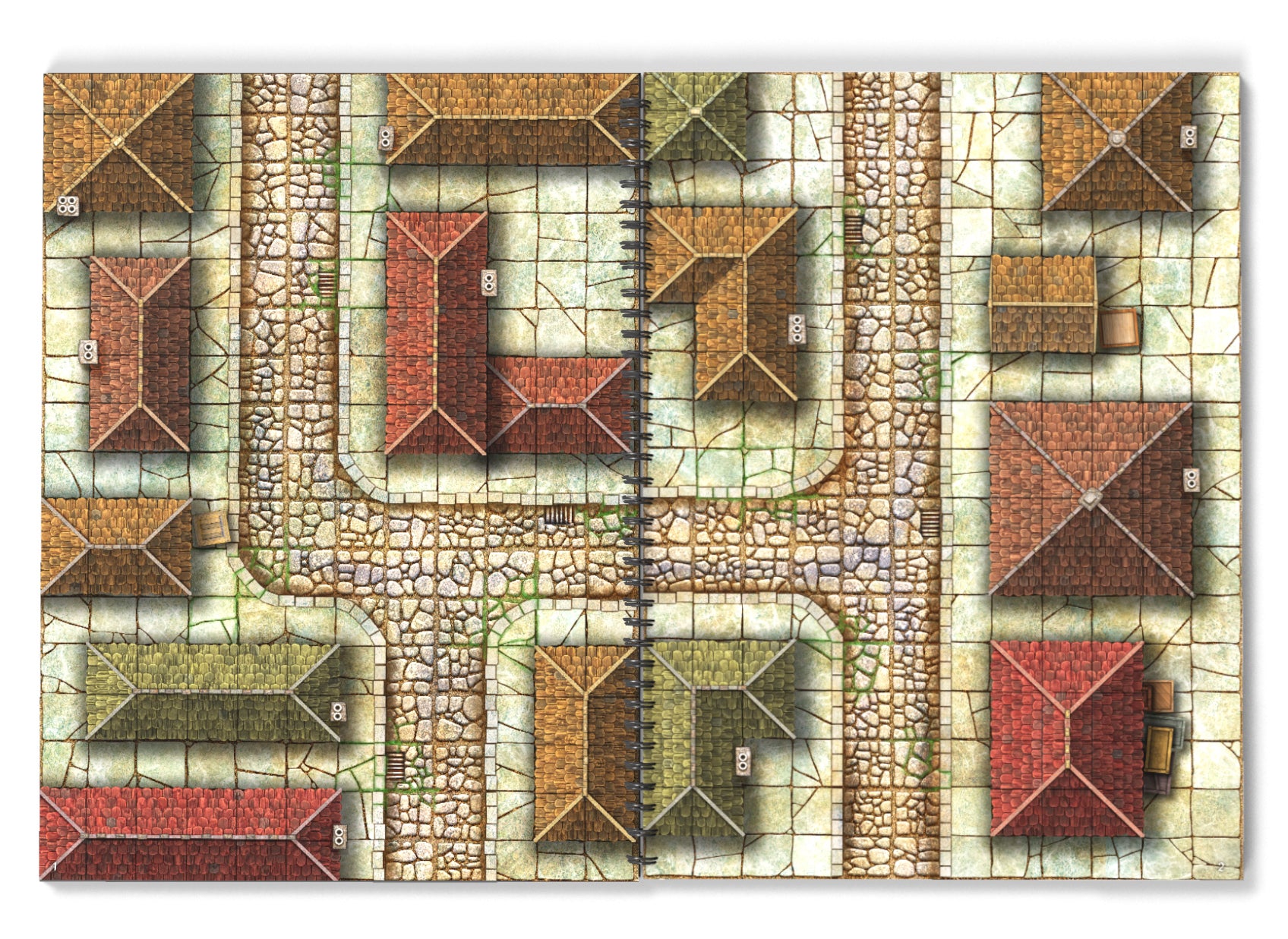 Loke Battle Mats Giant Book Of Streets, Sewers & Cemeteries, Mapas A3 Para Juegos De Rol Con Miniaturas, Incluye Versión Digital Loke Battle Mats Giant Book Of Streets, Sewers & Cemeteries, Mapas A3 Para Juegos De Rol Con Miniaturas, Incluye Versión Digital