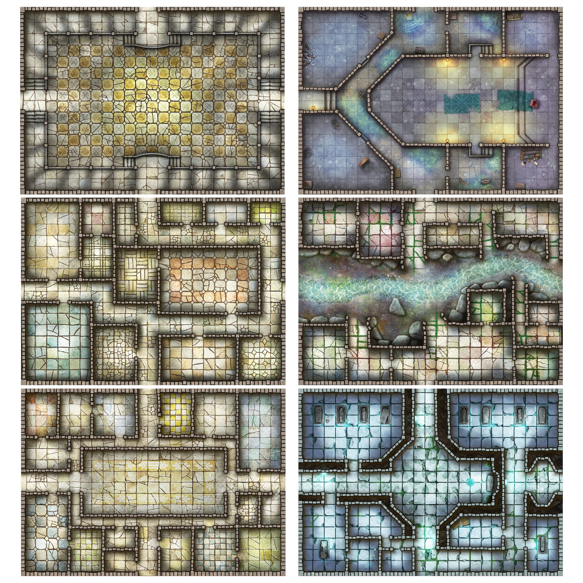Battle Map Oracle Essential RPG Battle Maps - Dungeon Set – Loke BattleMats