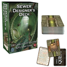 Load image into Gallery viewer, Sewer Designer's Deck - 100 Card RPG Sewer Generator Deck (pre order ships November)
