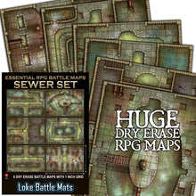 Load image into Gallery viewer, Essential RPG Battle Maps - Sewer Set (Pre order ships in October)

