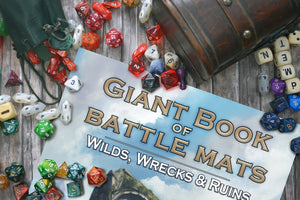 Giant Book of Battle Mats Wilds, Wrecks & Ruins (17"x12")