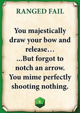 Load image into Gallery viewer, Epic RPG Fails - 100 Cards to roleplay those DnD Disasters! Pre order to ship in March
