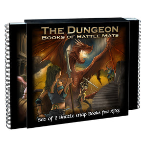 The Dungeon Books of Battle Mats (Two book set. 12x12")