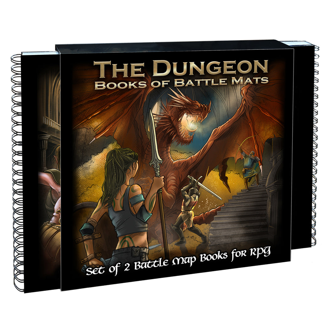 The Dungeon Books of Battle Mats (Two book set. 12x12