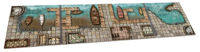 Loke Battle Mats - Towns & Taverns Set 2 Libri Mappe Per Giochi Di Ruolo Fantasy, Modulari E Laminati - Foto 8